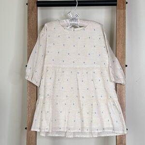 NEW Copper Key Girls 3T Cream Dress with Light Blue Dot Print
